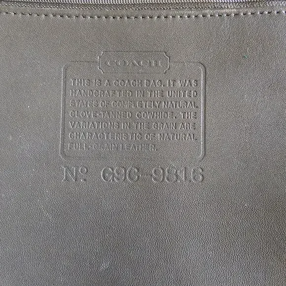 Vintage Coach Slim Duffle Sac Bag 9816 Leather Purse - Picture 10 of 13